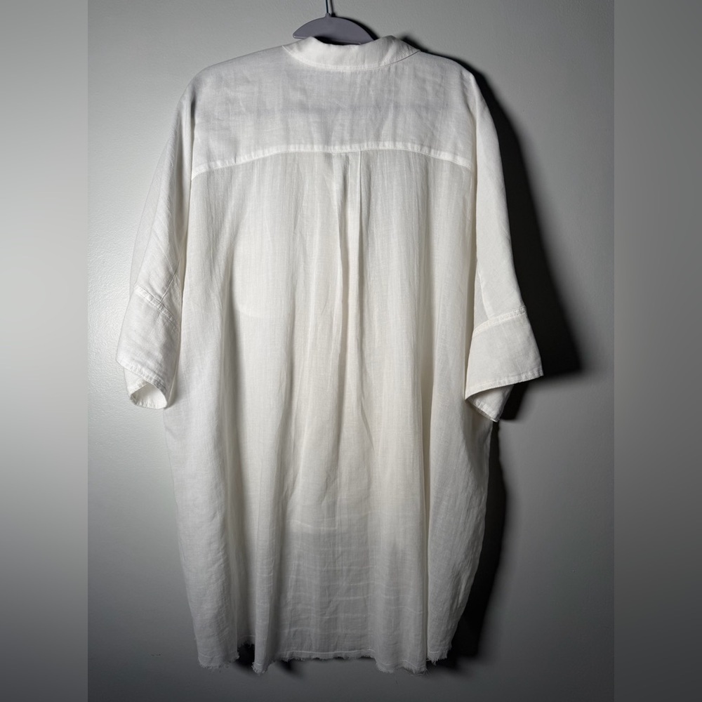Free People The Best of Me White Gauzy Button-Down Shirt - Picture 7 of 13